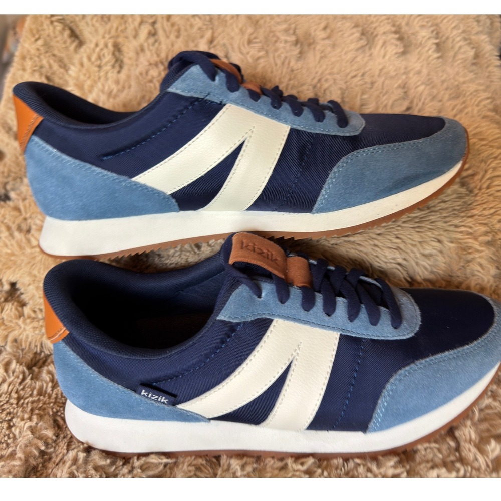 Kizik Milan Hands-Free Sneakers Navy Light Blue Slip-On Women's 10 HSA FSA